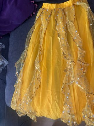 Conjunto danza vientre niña amarillo