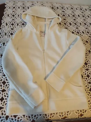 Chaqueta con capucha Denim Co. blanca