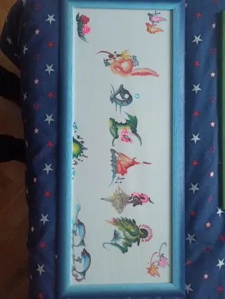 Cuadro bordado nombre Noelia