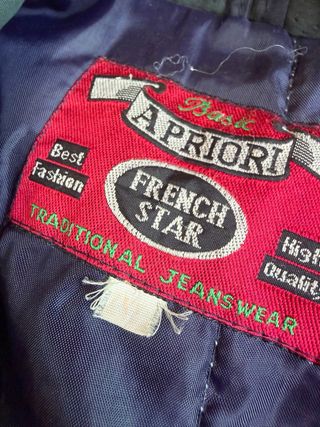 Chaqueta vintage 90s azul marino tipo parka