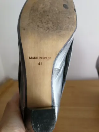 Zapatos Gianna di Firenze tacón gris perla