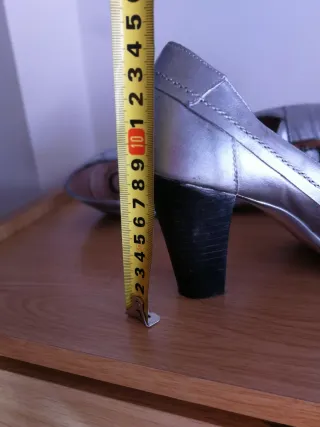 Zapatos Gianna di Firenze tacón gris perla