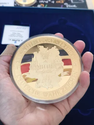 Medalla Cobre Baño Oro Catedral Colonia