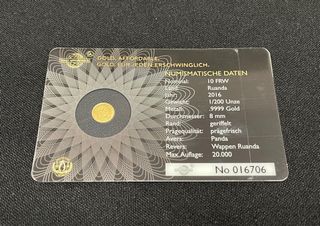 Moneda Oro Panda 2016 1/200 oz