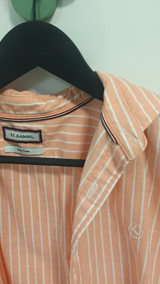 Camisa El Ganso Rayas Naranja y Blanco