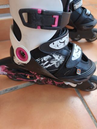 Patines Oxelo niña 30-32 + protecciones
