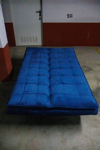 Sofá Cama Azul 195x120 cm
