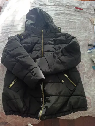 Abrigo premamá negro Talla L amplia