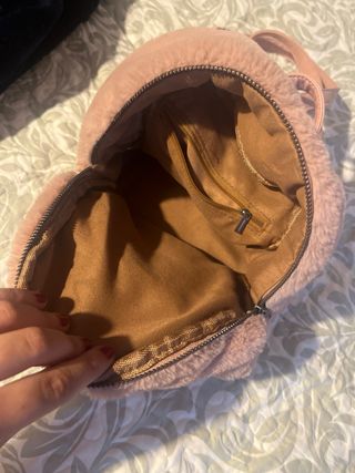 Mochila peluche rosa