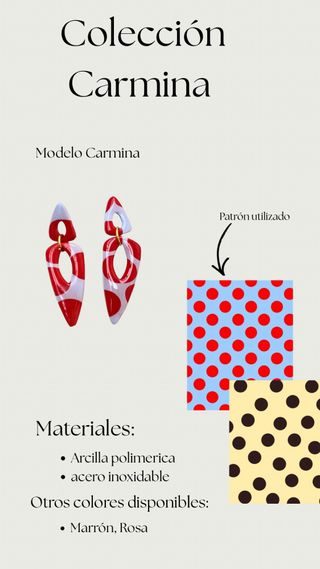 Pendientes arcilla polimérica Colección Carmina