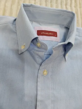 Camisa de vestir azul para caballero