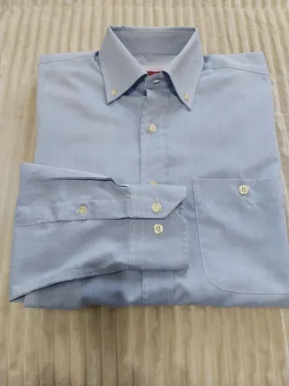 Camisa de vestir azul para caballero