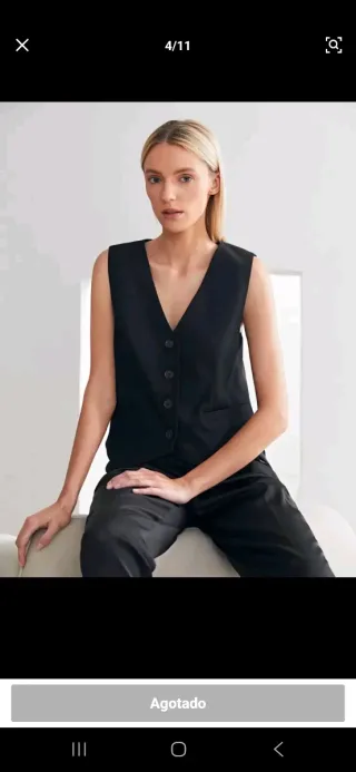 Chaleco negro hebilla