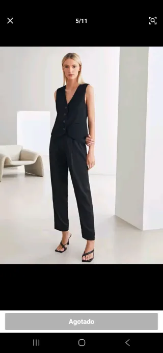 Chaleco negro hebilla