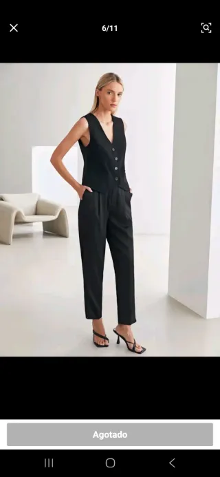Chaleco negro hebilla