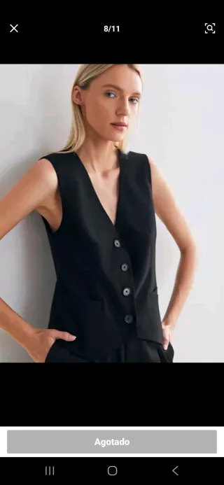 Chaleco negro hebilla
