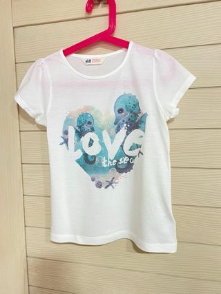 Conjunto camiseta y falda niña H&M 8 años