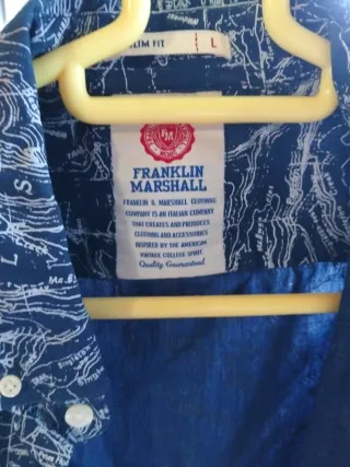 Camisa Franklin Marshall azul y blanca