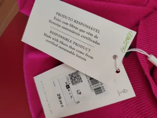 Jersey cuello alto fucsia mujer