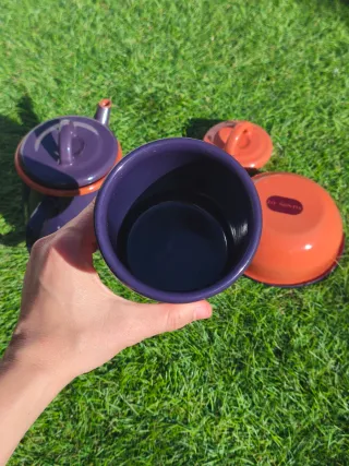 Juego Tazas Esmaltadas Artesanales