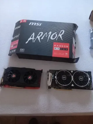 2 Tarjetas Gráficas MSI RX 580 8GB