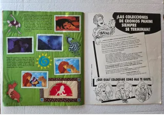 Album COMPLETO El Rey León, de PANINI Disney 1995