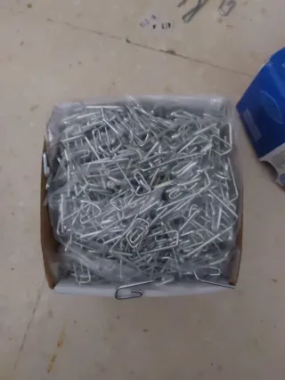 Garfios Cortina Hierro Cincado DUS 1000 Pzas