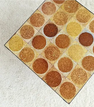 Mesa auxiliar de cerámica. Vintage, 70s.