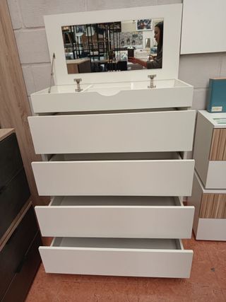 Sinfonier ALAVA Blanco 5 Cajones con Espejo