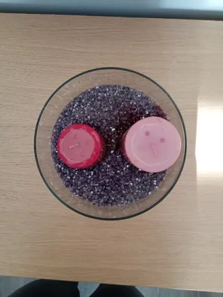 Conjunto decorativo jarrón y velas Gato Preto