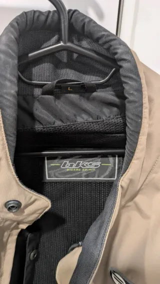 Chaqueta Moto BKS Mujer Marrón y Negra
