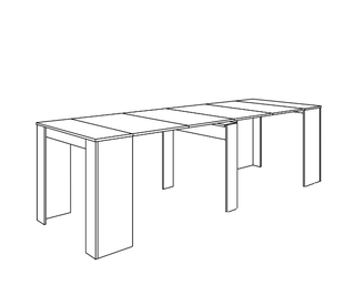 Mesa Consola Extensible Negra