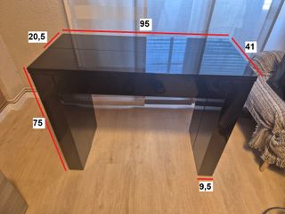 Mesa Consola Extensible Negra