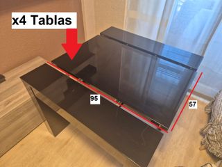 Mesa Consola Extensible Negra