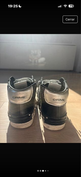 Zapatillas Crime London Glitter Negro/Plata