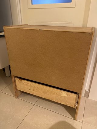 Cajonera de madera natural