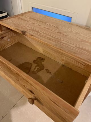 Cajonera de madera natural