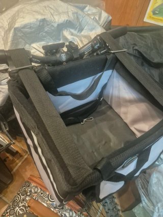 Cesta transportín bicicleta plegable para perro