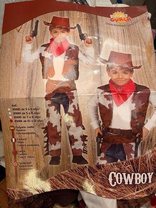 Disfraz Cowboy Chaleco y Pañuelo Rojo