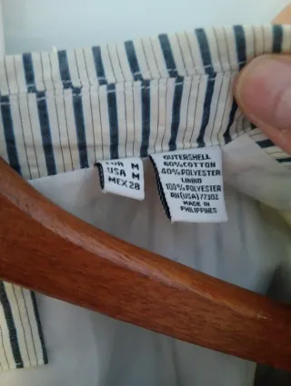 Traje Rayas Zara Azul y Blanco