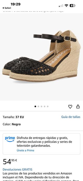 Sandalias cuña negras y beige