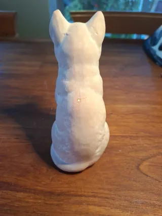 Figura gato cerámica bizcocho sin esmaltar #10