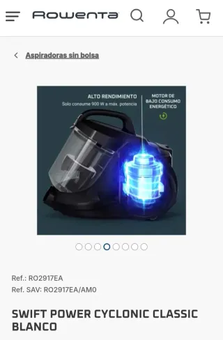 Aspiradora Rowenta Swift Power Cyclonic