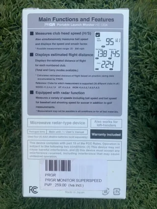 PRGR Radar de Velocidad de palo  y distancia