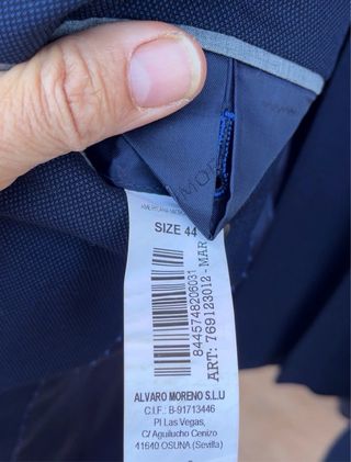 Traje de chaqueta azul hombre Alvaro Moreno