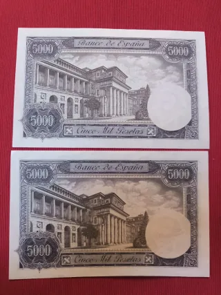 Pareja de 5000 Pesetas del 76 , SS - EBC