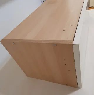 Mueble cocina alto madera y beige