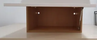 Mueble cocina alto madera y beige