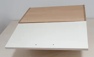 Mueble cocina alto madera y beige