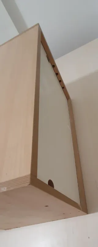 Mueble cocina alto madera y beige